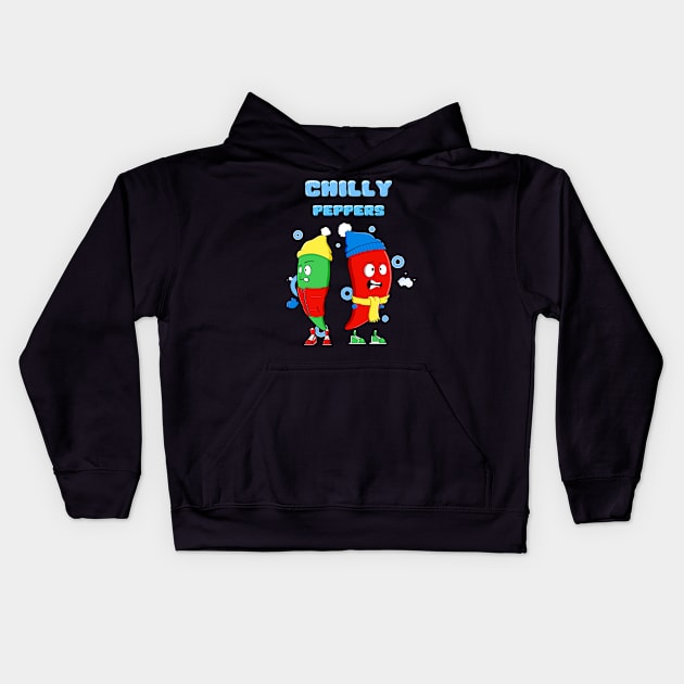 Chilly Peppers Kids Hoodie by Art by Nabes